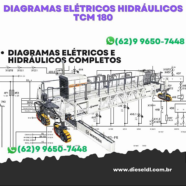 Diagramas Elétricos e Hydráulicos  TCM 180 Wirtgen