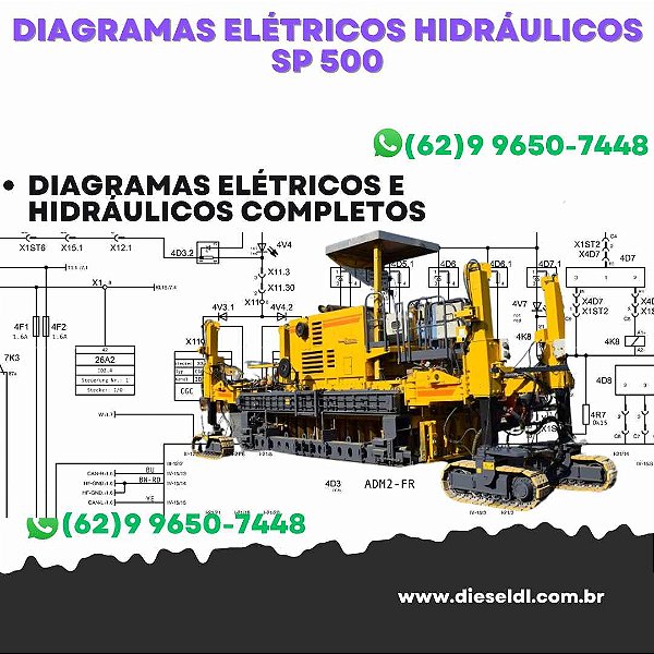 Diagramas Elétricos e Hydráulicos  SP 500 Wirtgen