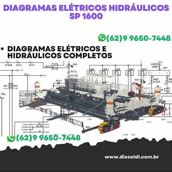 Diagramas Elétricos e Hydráulicos  SP 1600 Wirtgen