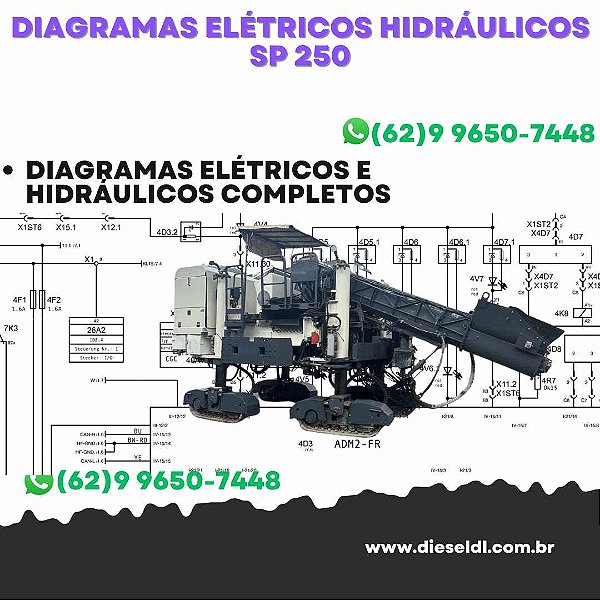 Diagramas Elétricos e Hydráulicos  SP 250 Wirtgen