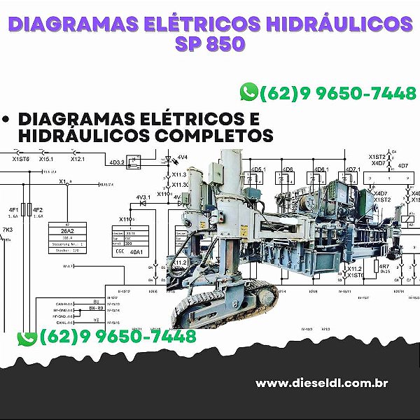 Diagramas Elétricos e Hydráulicos  SP 850 Wirtgen