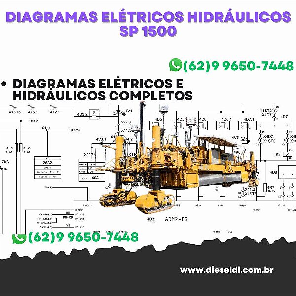 Diagramas Elétricos e Hydráulicos  SP 1500 Wirtgen