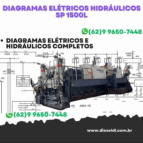 Diagramas Elétricos e Hydráulicos  SP 1500L Wirtgen