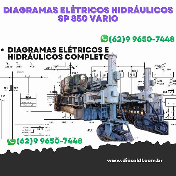 Diagramas Elétricos e Hydráulicos  SP 850 VARIO  Wirtgen