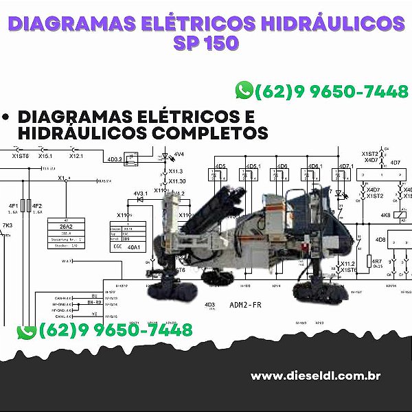 Diagramas Elétricos e Hydráulicos  SP 150 Wirtgen
