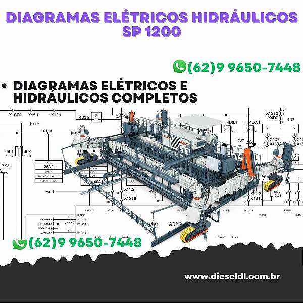 Diagramas Elétricos e Hydráulicos  SP 1200 Wirtgen