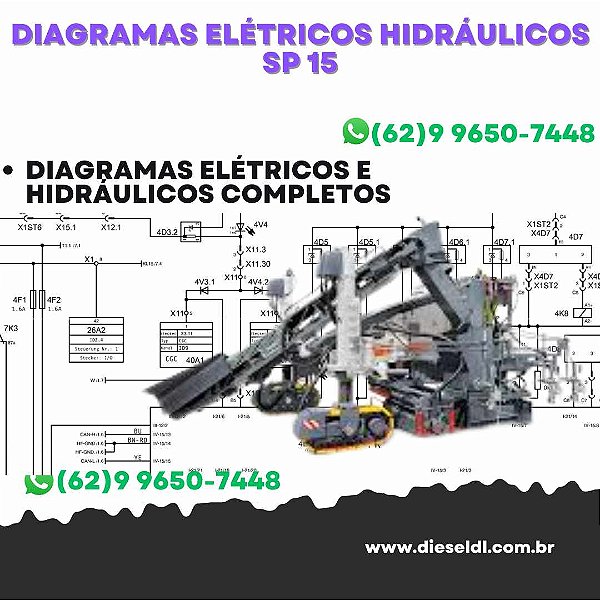 Diagramas Elétricos e Hydráulicos  SP 15 Wirtgen