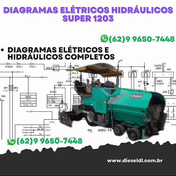 Diagramas Elétricos e Hydráulicos Super 1203 Vogele