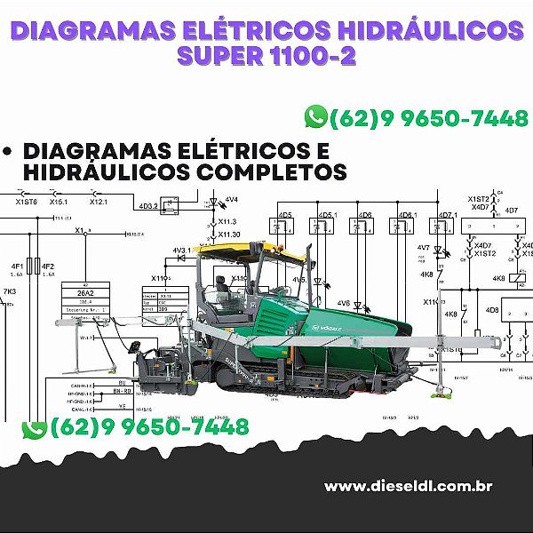 Diagramas Elétricos e Hydráulicos Super 1100-2  Vogele