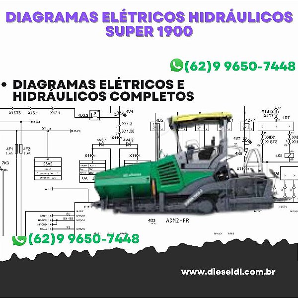 Diagramas Elétricos e Hydráulicos Super 1900 Vogele