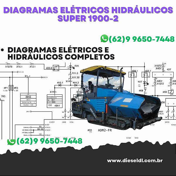 Diagramas Elétricos e Hydráulicos Super 1900-2 Vogele