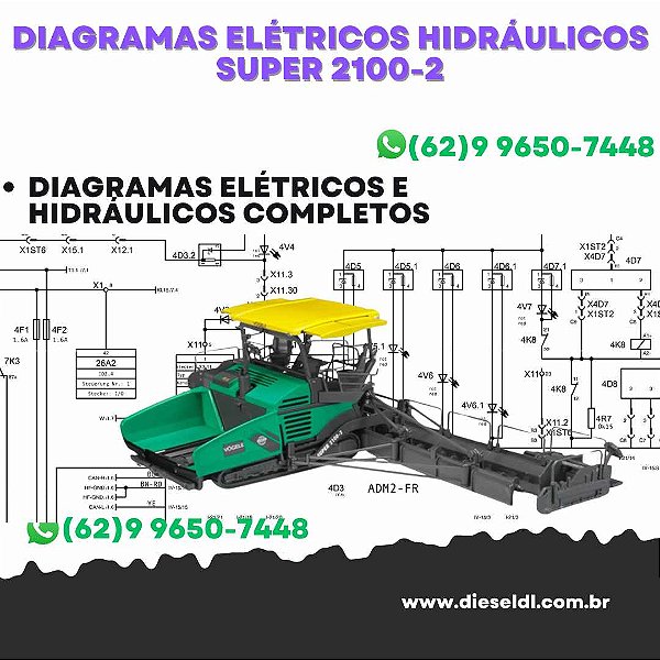 Diagramas Elétricos e Hydráulicos Super 2100-2 Vogele