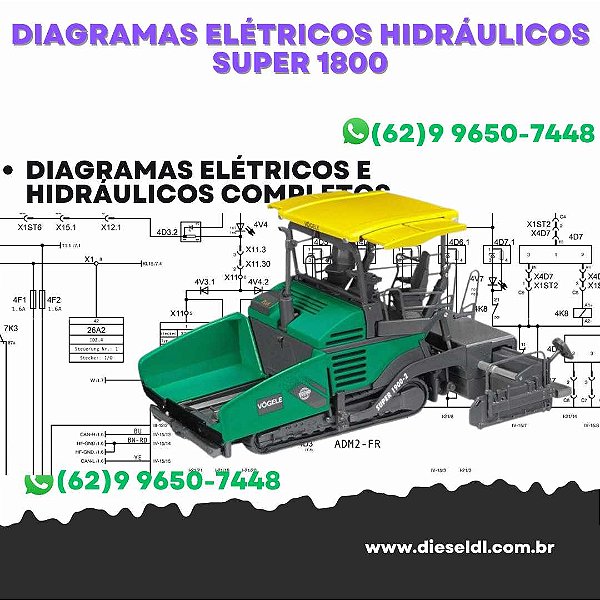 Diagramas Elétricos e Hydráulicos Super 1800 Vogele