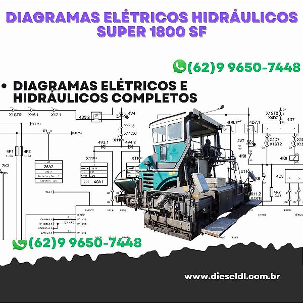 Diagramas Elétricos e Hydráulicos Super 1800 SF Vogele