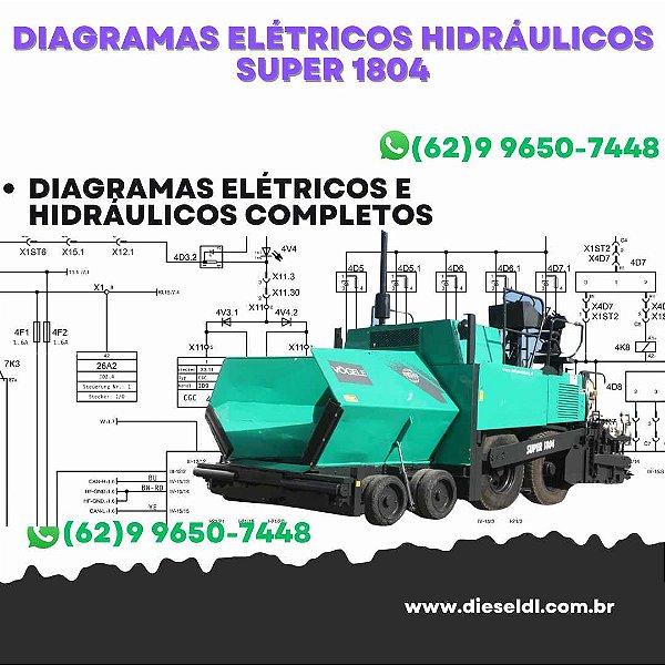 Diagramas Elétricos e Hydráulicos Super 1804 Vogele