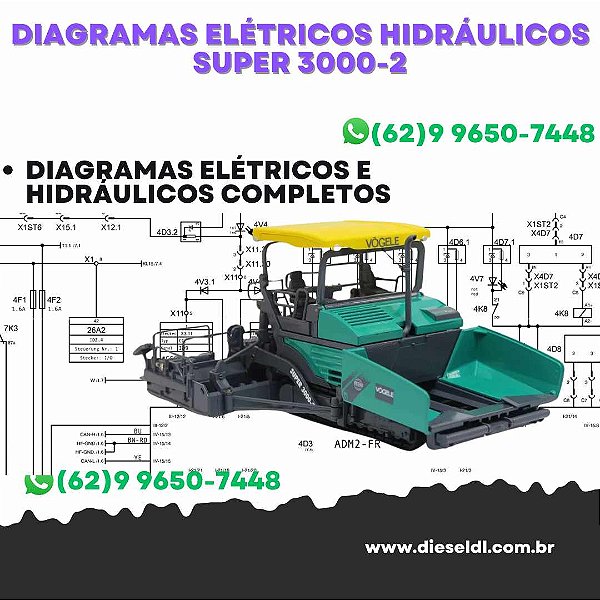 Diagramas Elétricos e Hydráulicos Super 3000-2  Vogele