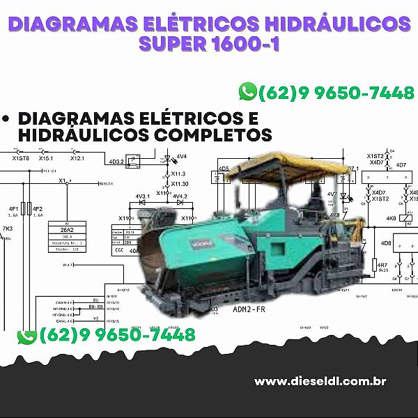Diagramas Elétricos e Hydráulicos Super 1600-1 Vogele