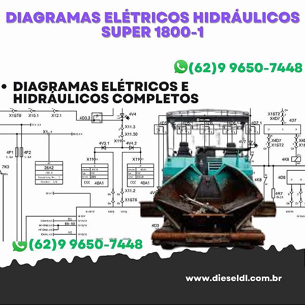 Diagramas Elétricos e Hydráulicos Super 1800-1 Vogele