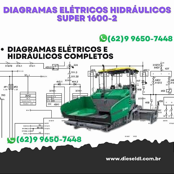 Diagramas Elétricos e Hydráulicos Super 1600-2 Vogele