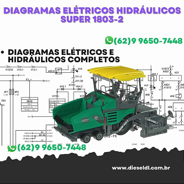 Diagramas Elétricos e Hydráulicos Super 1803-2 Vogele