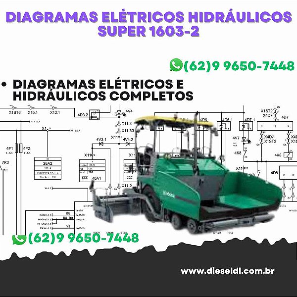 Diagramas Elétricos e Hydráulicos Super 1603-2 Vogele