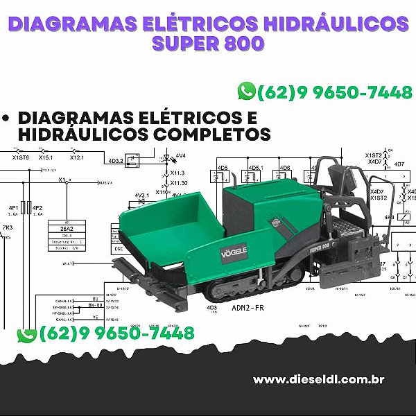 Diagramas Elétricos e Hydráulicos Super 800 Vogele