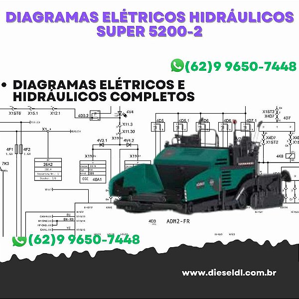 Diagramas Elétricos e Hydráulicos Super 5200-2 Vogele