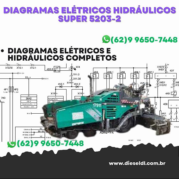 Diagramas Elétricos e Hydráulicos Vision 5203-2 Vogele