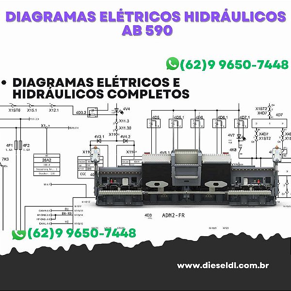Diagramas Elétricos e Hydráulicos AB 590 Vogele