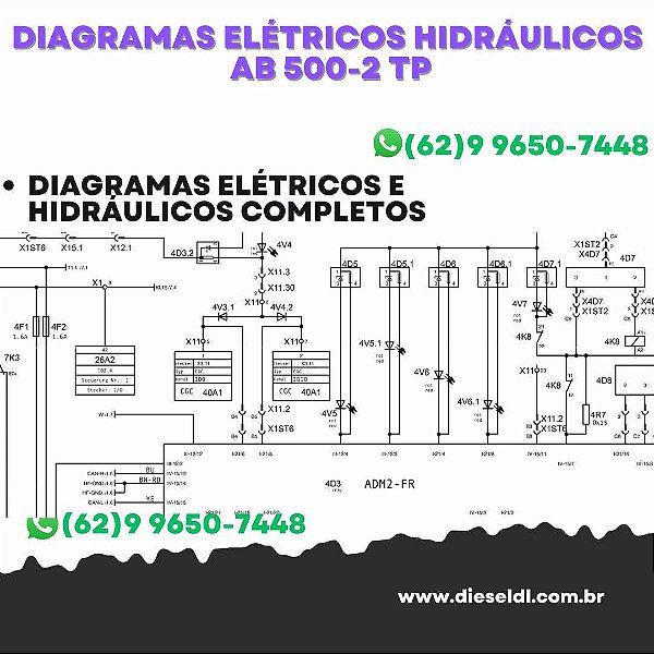 Diagramas Elétricos e Hydráulicos AB 500-2 TP Vogele