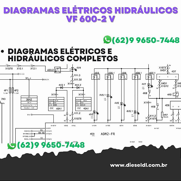 Diagramas Elétricos e Hydráulicos VF 600-2 V Vogele