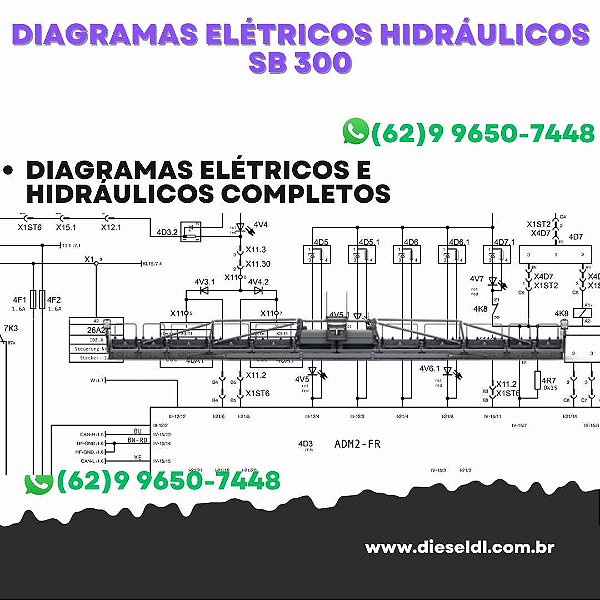 Diagramas Elétricos e Hydráulicos SB 300 Vogele