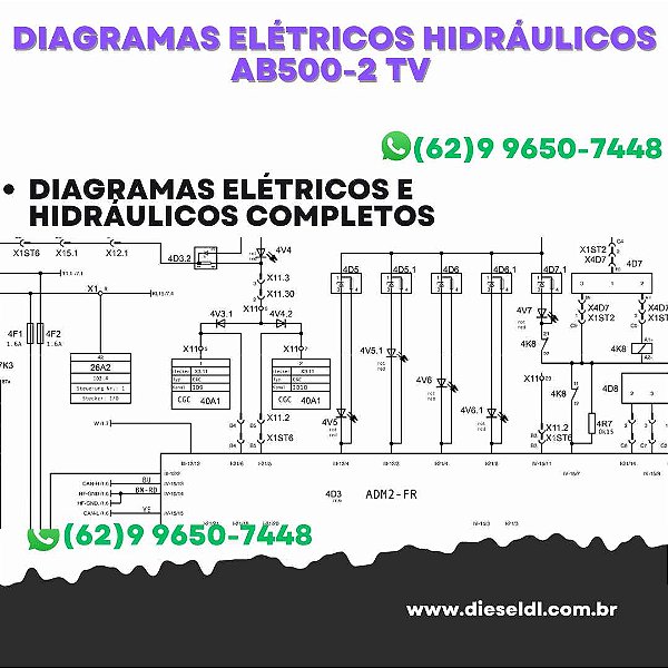 Diagramas Elétricos e Hydráulicos AB500-2 TV  Vogele