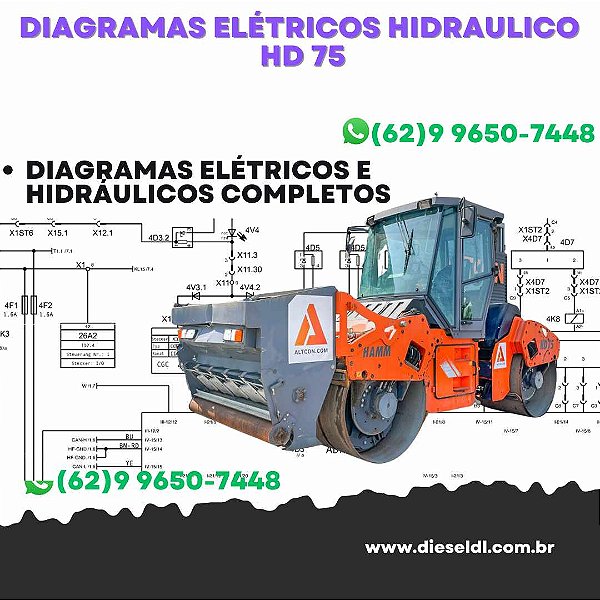 Diagramas Elétricos e Hydráulicos HD 75 HAMM
