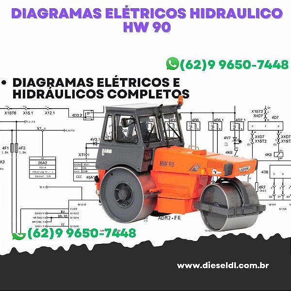 Diagramas Elétricos e Hydráulicos HW 90  HAMM