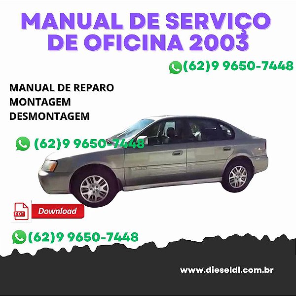 MANUAL DE SERVIÇOS DE OFICINA SUBARU LEGACY OUTBACK  2003-2009