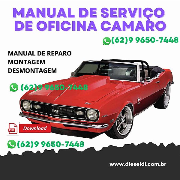 MANUAL DE SERVIÇOS DE OFICINA  CAMARO   1200 SERIES 1968