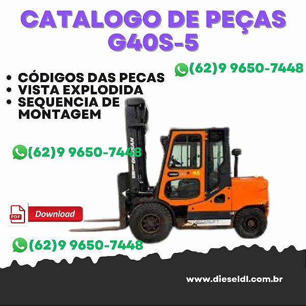 CATÁLOGO DE PEÇAS  EMPILHADEIRA G35S-5, G40S-5, G45S-5 DOOSAN