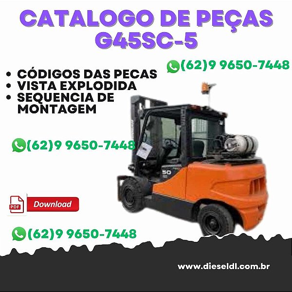 CATÁLOGO DE PEÇAS  EMPILHADEIRA G45SC-5, G50SC-5, G55SC-5 DOOSAN
