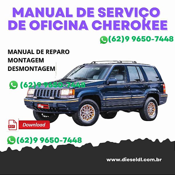 MANUAL DE SERVIÇOS DE OFICINA JEEP  CHEROKEE  WRANGLER  1984-2001