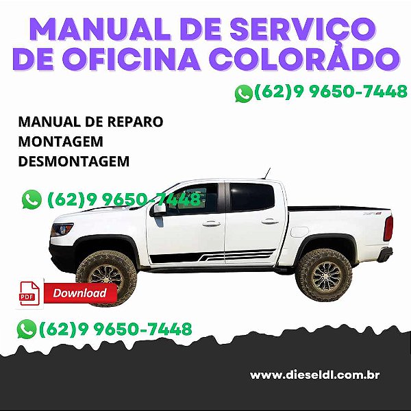 MANUAL DE SERVIÇOS DE OFICINA CHEVROLET COLORADO  2012-2017