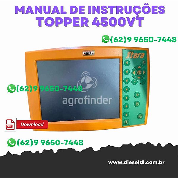 MANUAL DE INSTRUÇÕES  TOPPER 4500VT  IMPLEMETOS STARA