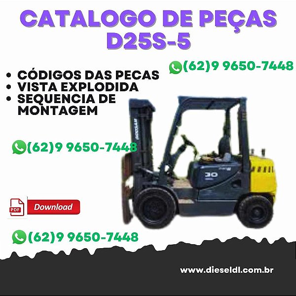 CATÁLOGO DE PEÇAS  EMPILHADEIRA D20S-5, D25S-5, D30S-5 DOOSAN