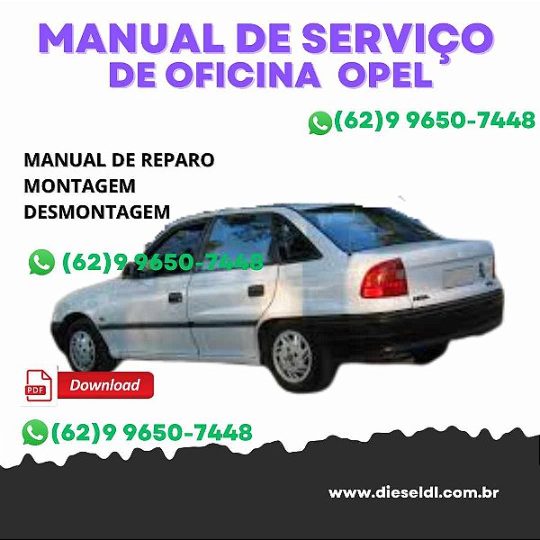 MANUAL DE SERVIÇOS DE OFICINA OPEL ASTRA  1993