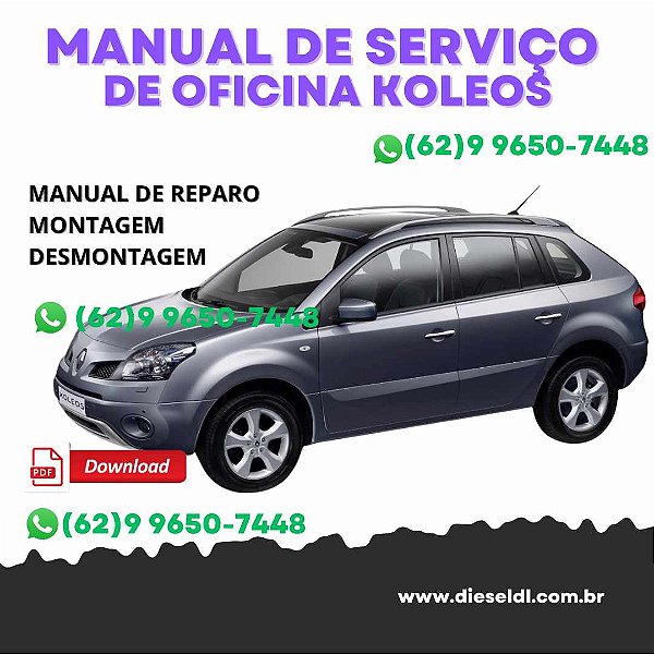 MANUAL DE SERVIÇOS DE OFICINA RENAULT KOLEOS  2008