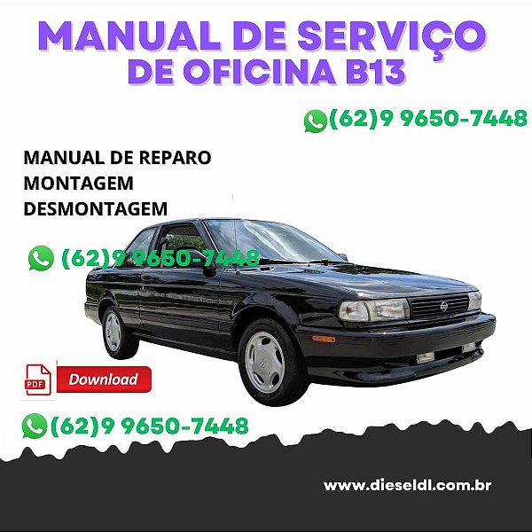 MANUAL DE SERVIÇO DE OFICINA NISSAN  SERIE B13  1993