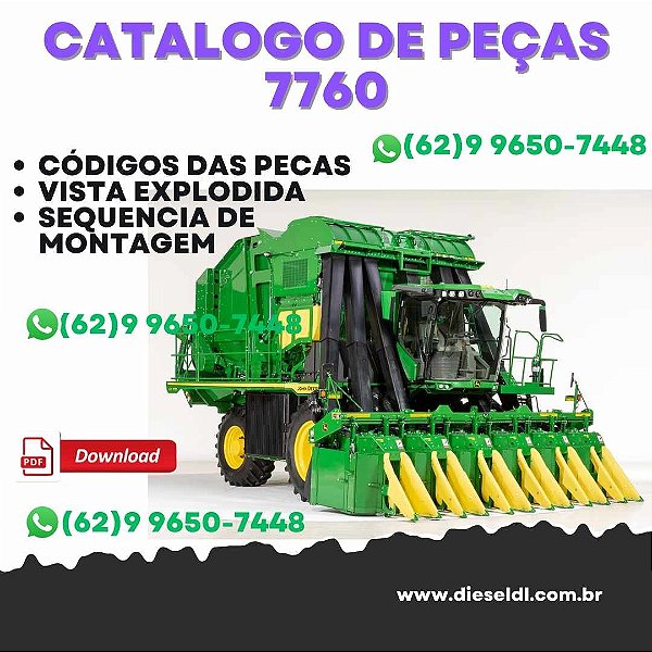 CATÁLOGO DE PEÇAS   COLHEITADEIRA DE ALGODÃO   7760 JOHN DEERE