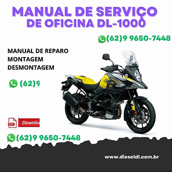 MANUAL DE SERVIÇO DE OFICINA  SUZUKI  DL1000