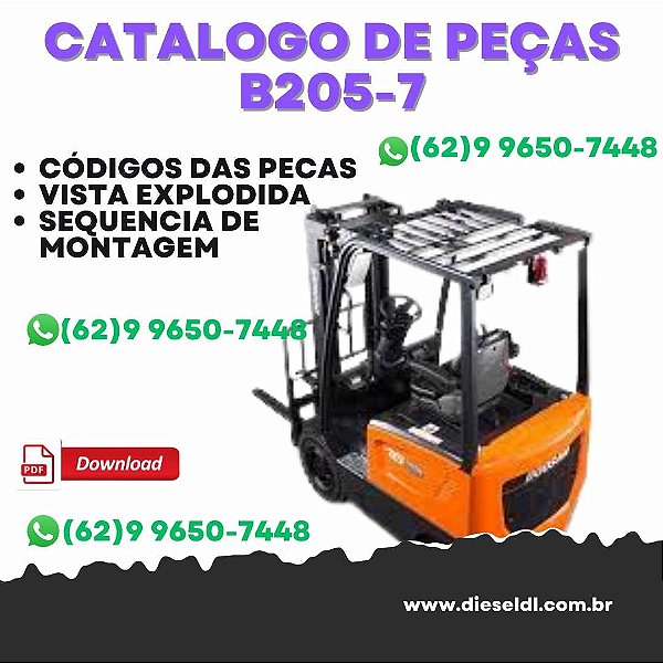 MANUAL DE SERVIÇO DE OFICINA  EMPILHADEIRA  B20S-7, B25S-7, B30S-7 DOOSAN