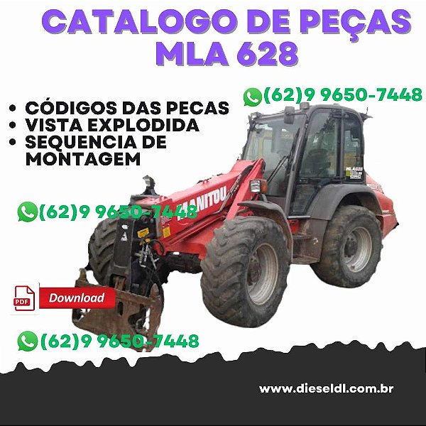 CATÁLOGO DE PEÇAS MANIPULADOR TELESCÓPICO MLA628 120 LSU  MANITOU